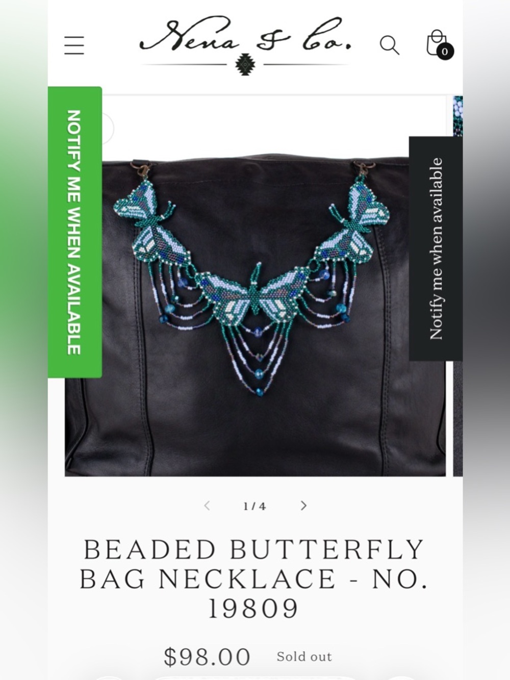 Nena and Co Butterfly Flair Necklace